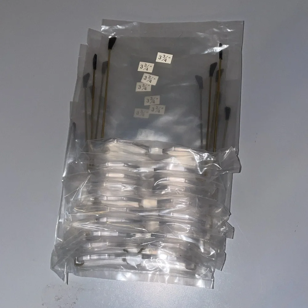 10 Acrylic Gold and Clear Frameless Doll Glasses 3 3/4”